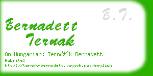 bernadett ternak business card